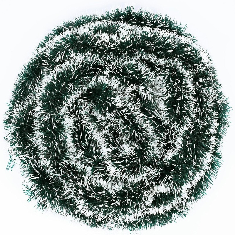 شرائط زينة عيد الميلاد الخضراء - مراجعة Tinsel Garland Decoration وسعره