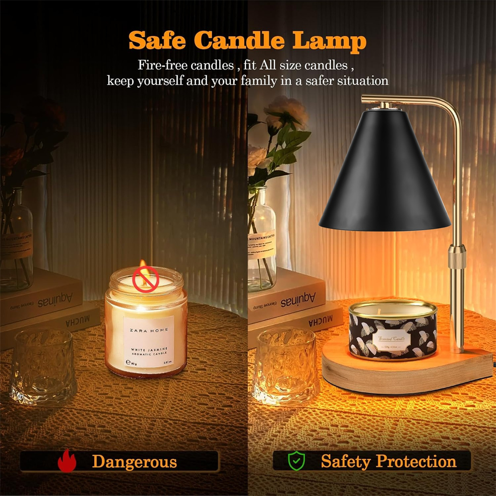مصباح تسخين الشموع الأسود مع م - مراجعة Holiday Candle Set وسعره