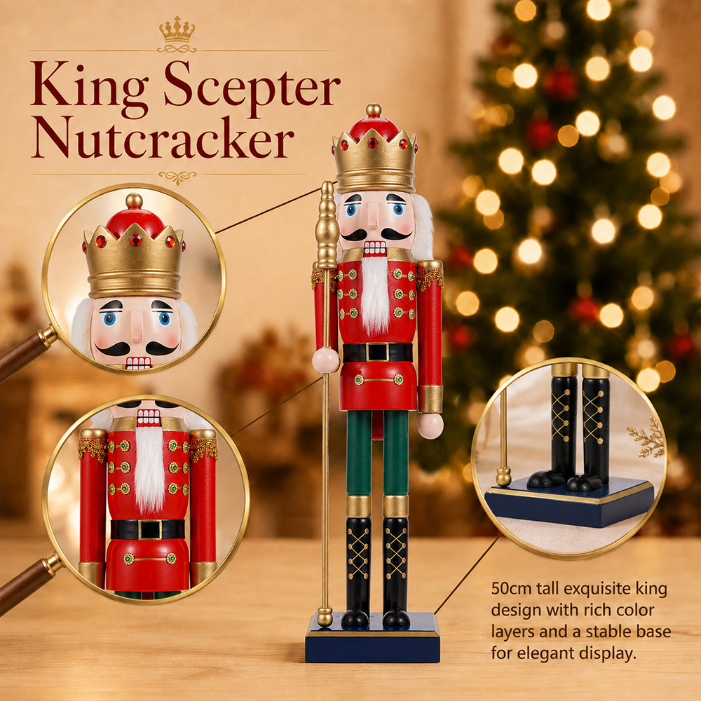 دمية الملك المهرج الخشبية بطول - مراجعة Nutcracker Figurine وسعره