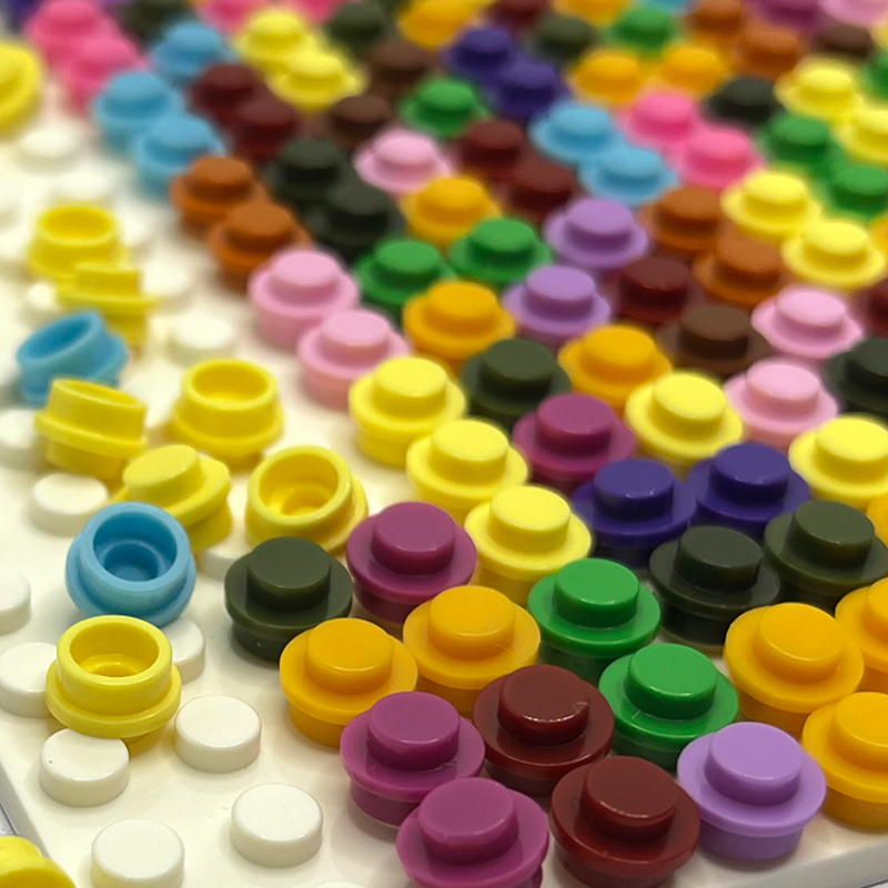 لوحة مستديرة 1x1 Pixel بها بنف - مراجعة Lego Set City وسعره