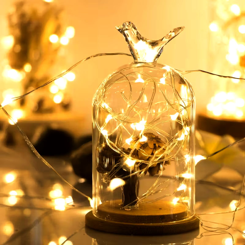 أضواء زينة على شكل خيوط نحاسية - مراجعة Led Fairy String Lights وسعره