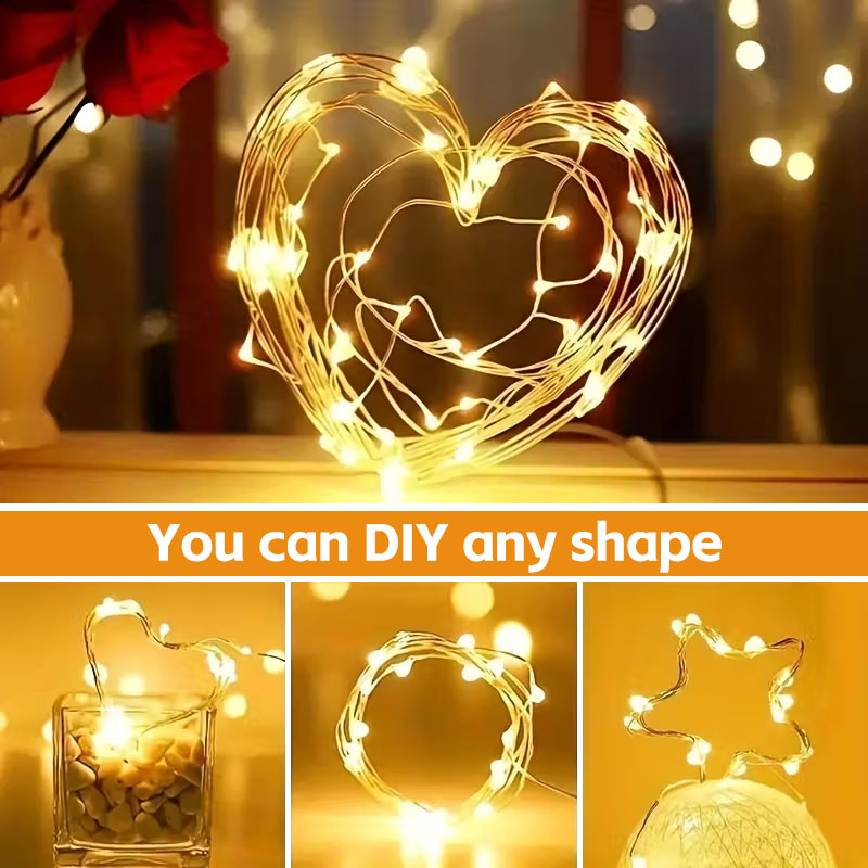أضواء زينة على شكل خيوط نحاسية - مراجعة Led Fairy String Lights وسعره