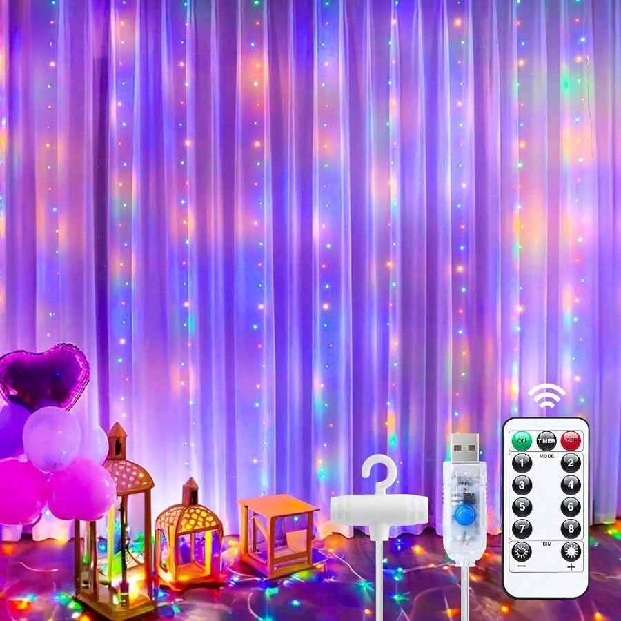 أضواء ستائر، 300 مصباح LED قاب - مراجعة Led Fairy String Lights وسعره